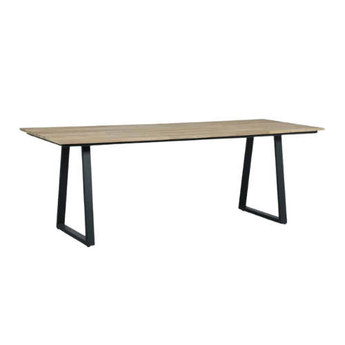 Nara Wood Look Aluminium Table